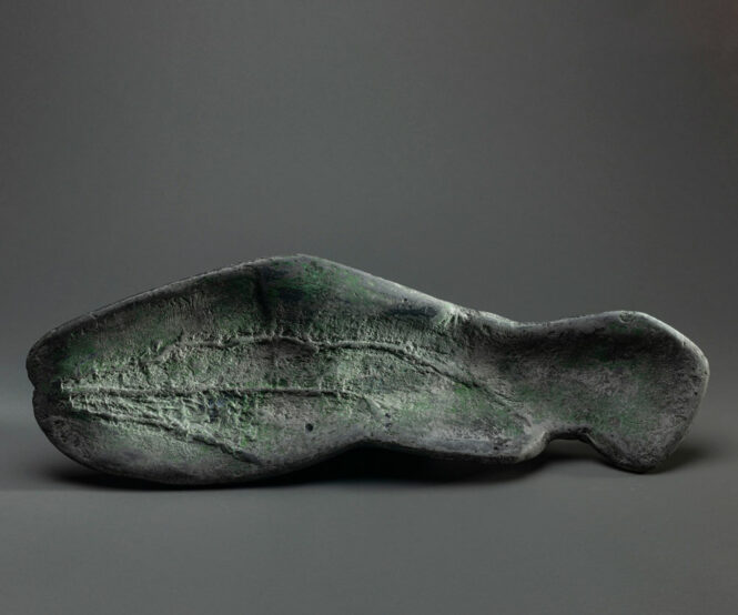 Wings of Time IV, sculpture by Louise Renaud, 75 x 23cm, jesmonite